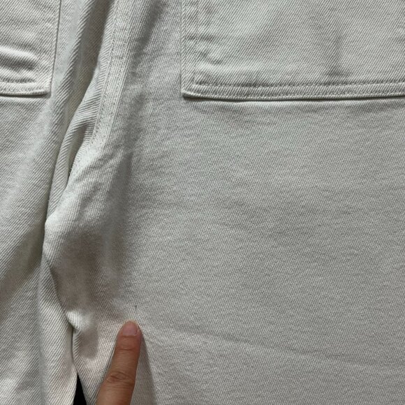 Wilfred Free Sz 10 White High Waist Wide Leg Straight Denim Jeans - Picture 8 of 15